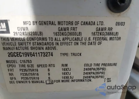 2004 Chevrolet Silverado Ls из США, поврежденный, VIN 2GCEC19V641173274